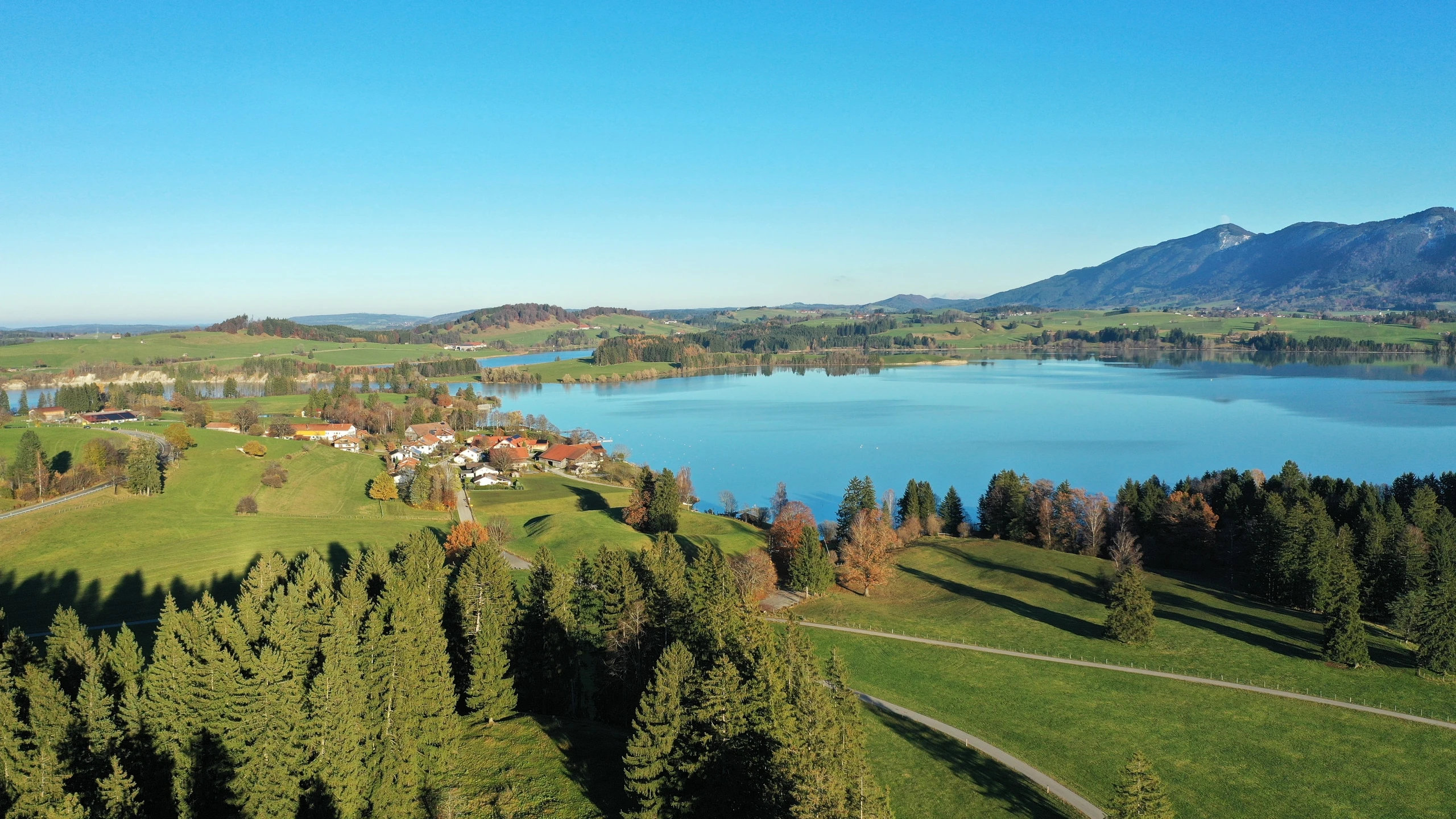 Lake Forggensee from above